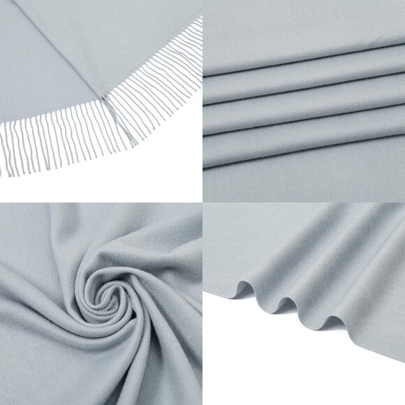 ⚡Women Dull Blue Pashmina Shawls Evening Dress Bridesmaid Winter Warm Long Scarf - Picture 5 of 7